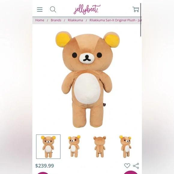 JUMBO Rilakkuma Bear! NWOT - Picture 5 of 5